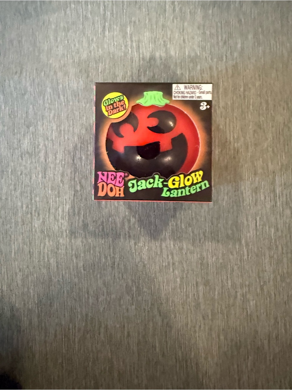 Nee Doh Jack-Glow Lantern Pumpkin Squishy Toy - Orange & Black